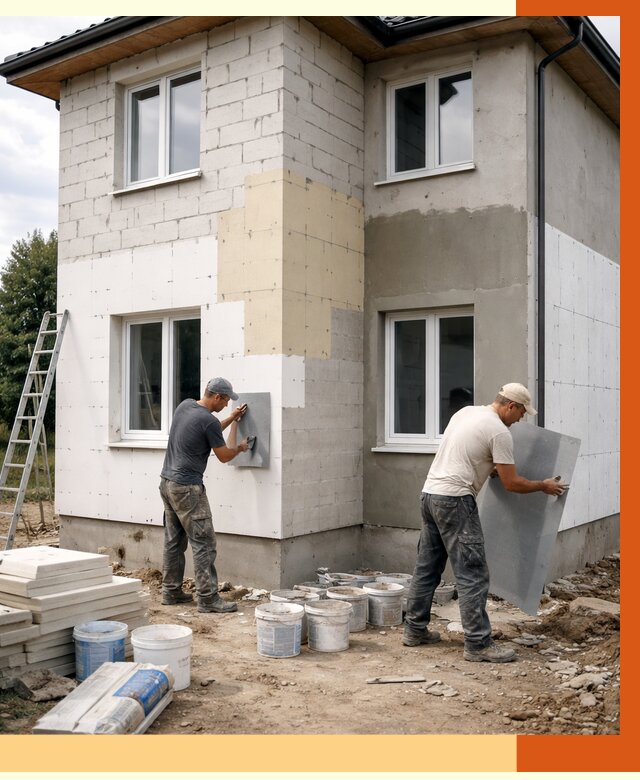 Утепление дома из газобетона в Каменске-Уральском от 4468 руб./м² — заказать у ТепломастерКмн