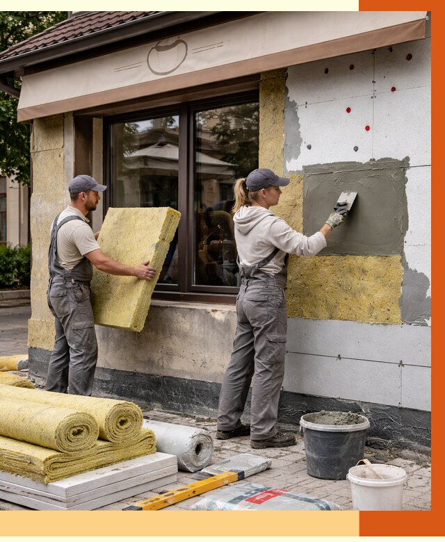Утепление кафе в Каменске-Уральском от 4468 руб/м2 — комплексно под ключ | ТепломастерКмн